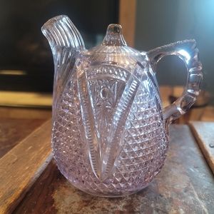 Depression glass antique sample size glass pitcher